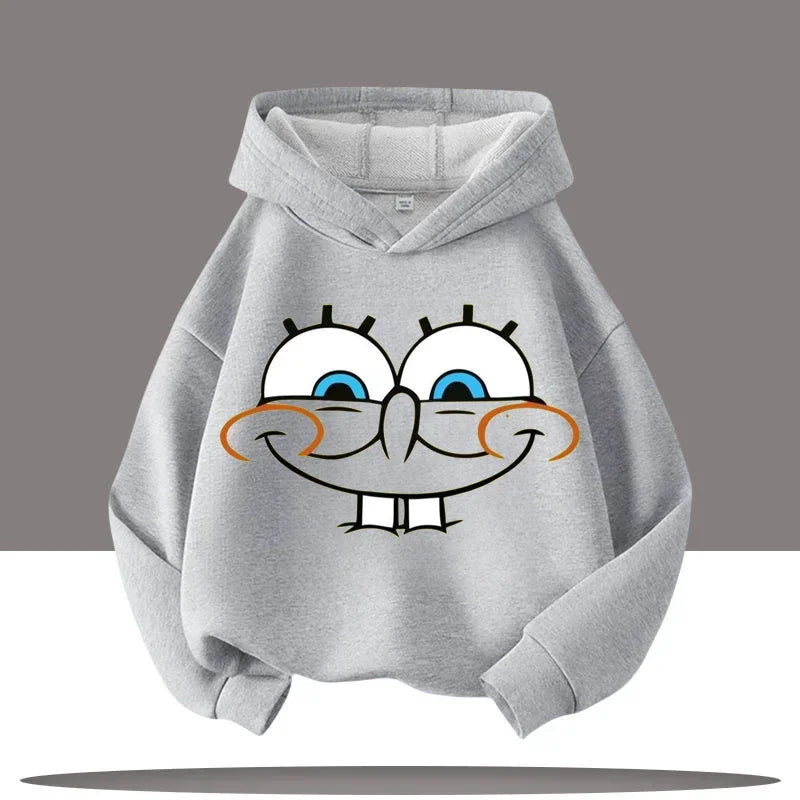 SpongeBob Face Cartoon Children's Hooded Sweatshirt