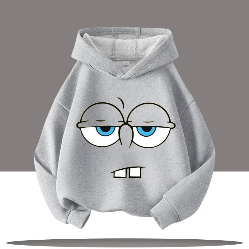 SpongeBob Face Cartoon Children's Hooded Sweatshirt