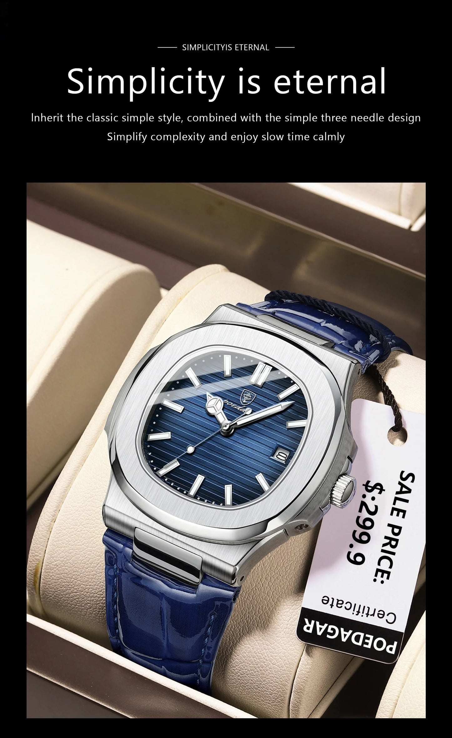 POEDAGAR Luxury Men's Wristwatch