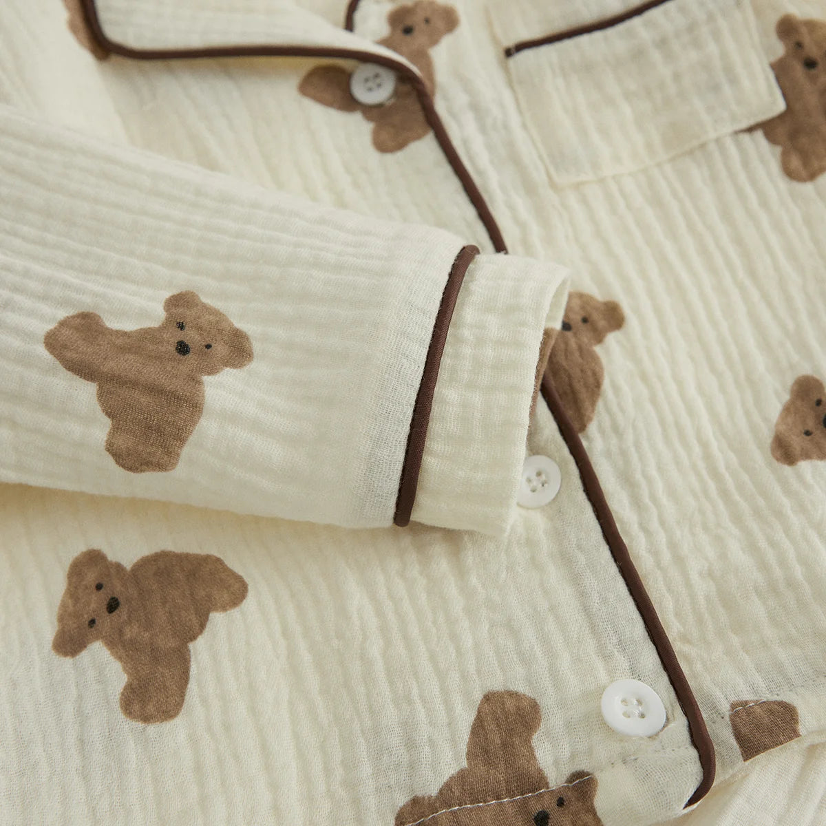 Kid's Pajama Suit Bear Print