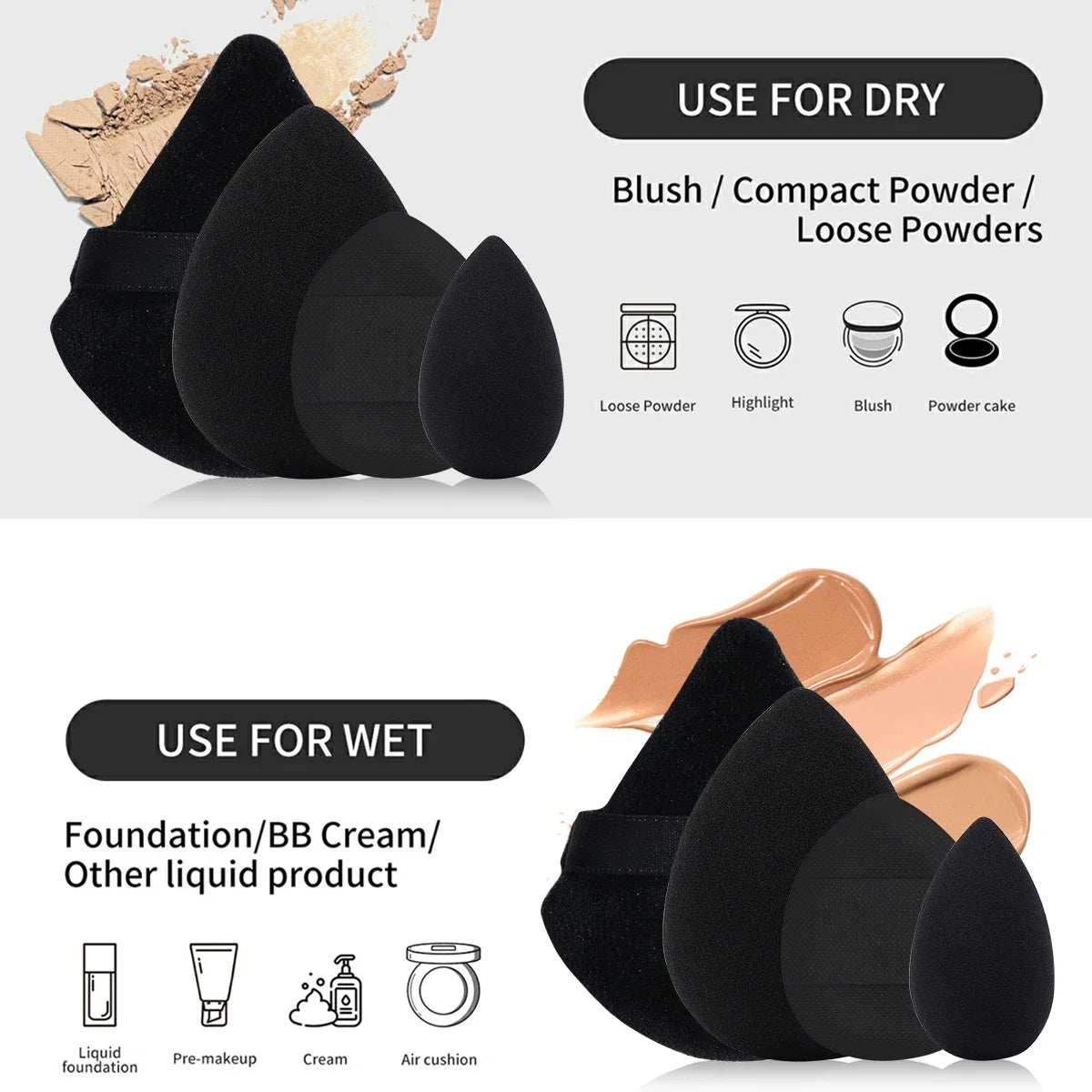 12-Piece Makeup Puff Kit