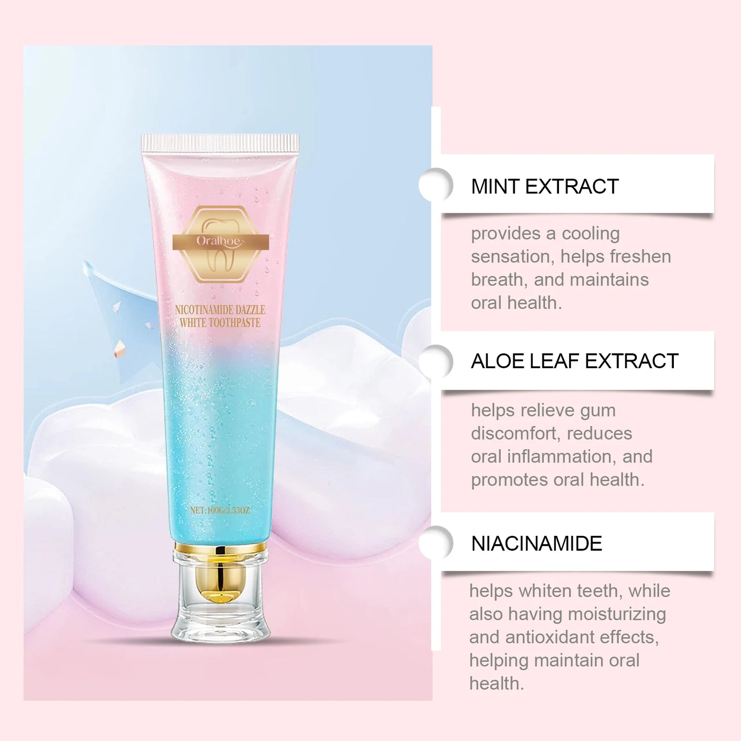 Oralhoe Niacinamide Whitening Toothpaste