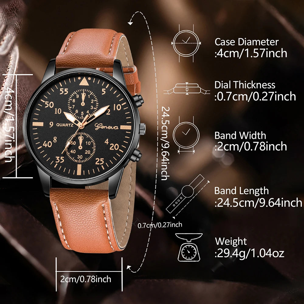 Luxury Men's Watch - Pack of 3