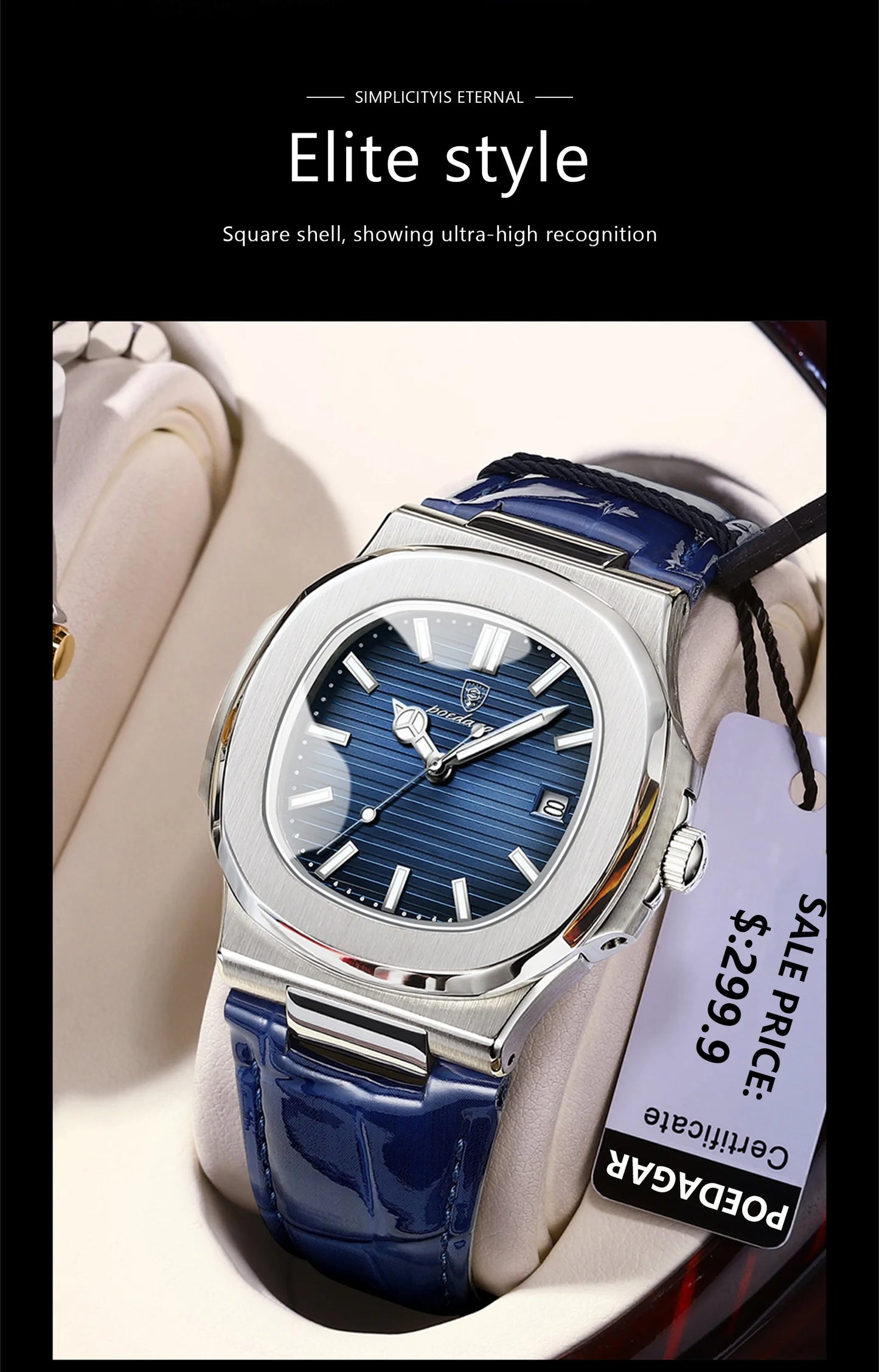 POEDAGAR Luxury Men's Wristwatch
