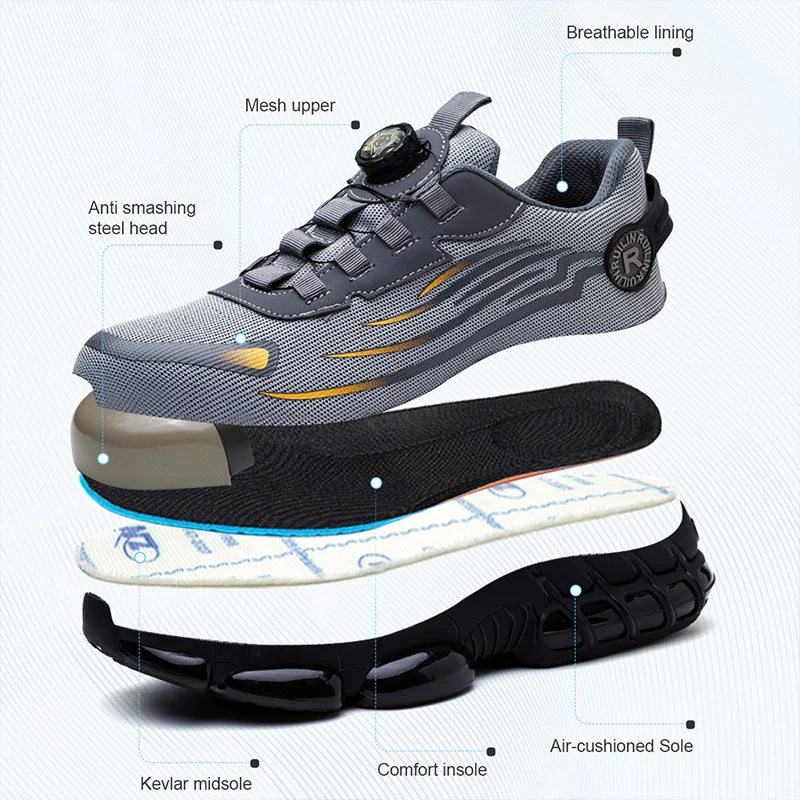 Indestructible Steel Toe Protective Safety Shoes