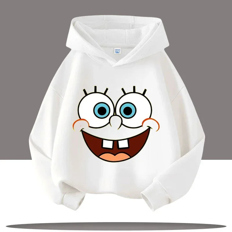 SpongeBob Face Cartoon Children's Hooded Sweatshirt