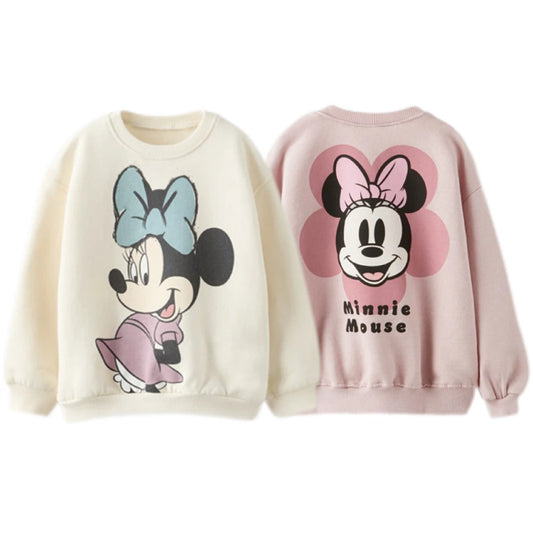 Girl's Sweaters - Minnie Mouse Print