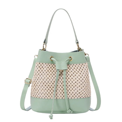 Bundle Pocket Straw Crossbody Bag