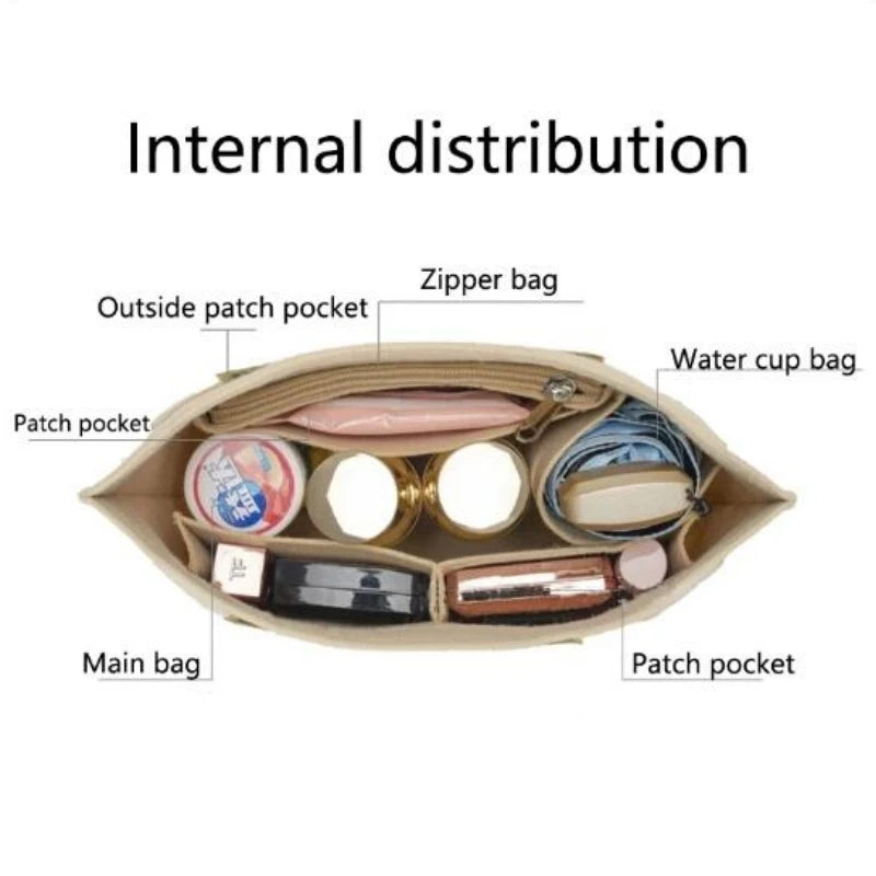 Felt Insert Organizer For Handbags