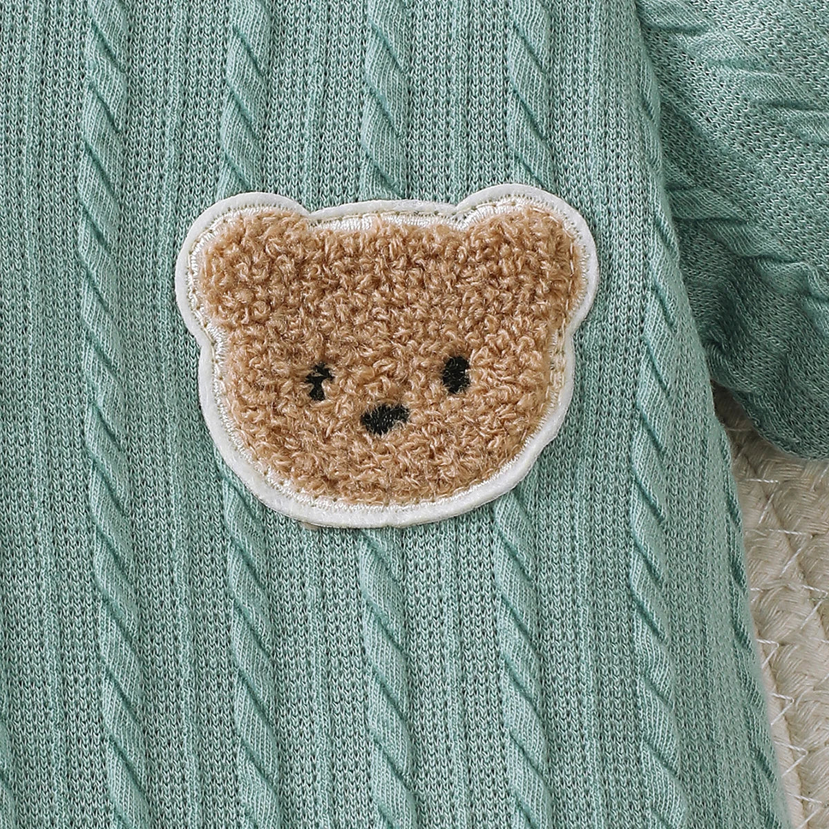 Baby Jumpsuit with Bear Patch