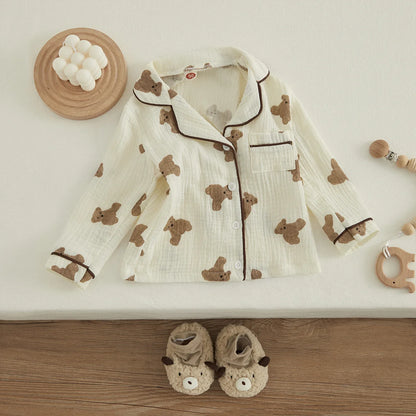 Kid's Pajama Suit Bear Print