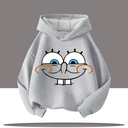 SpongeBob Face Cartoon Children's Hooded Sweatshirt
