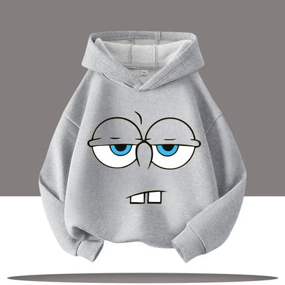 SpongeBob Face Cartoon Children's Hooded Sweatshirt