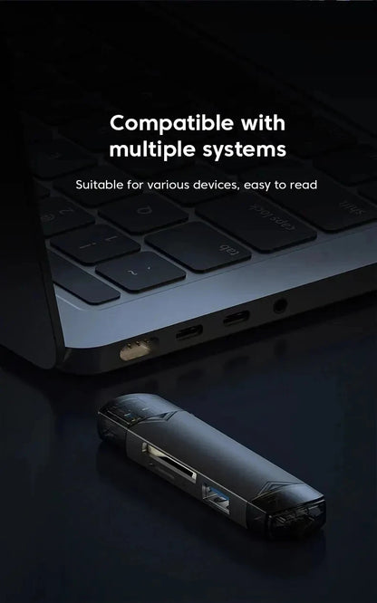 6-in-1 USB 3.0 Flash Drive and Card Reader
