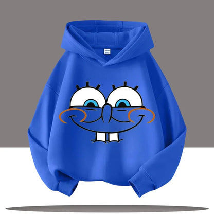 SpongeBob Face Cartoon Children's Hooded Sweatshirt