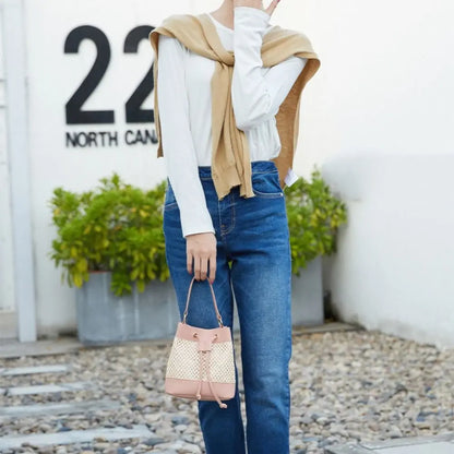 Bundle Pocket Straw Crossbody Bag