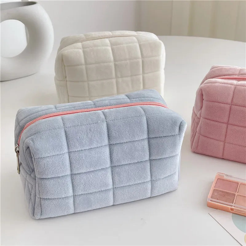 Solid Fur Cosmetic Storage Bag