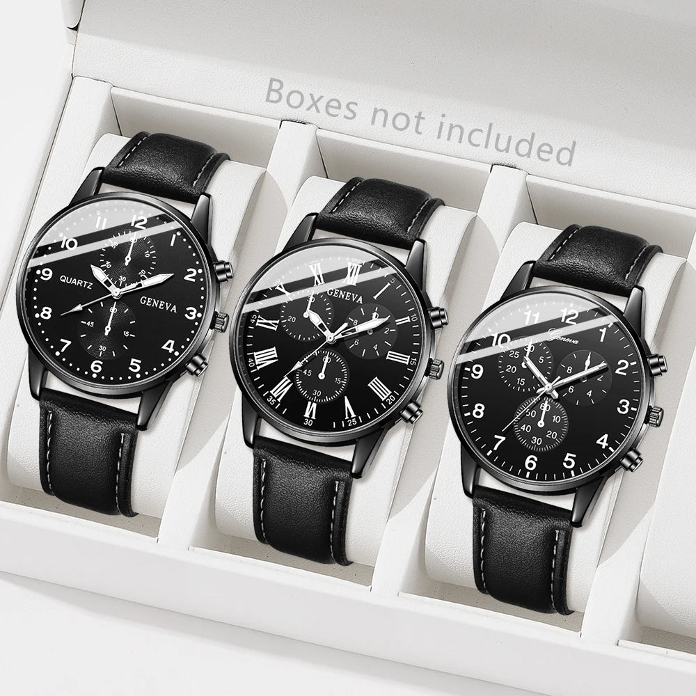 Luxury Men's Watch - Pack of 3