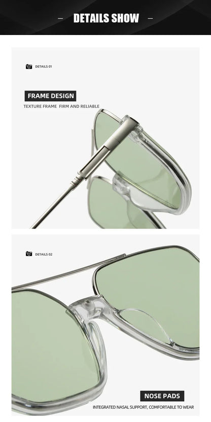 Trendy Polygonal Punk Sunglasses
