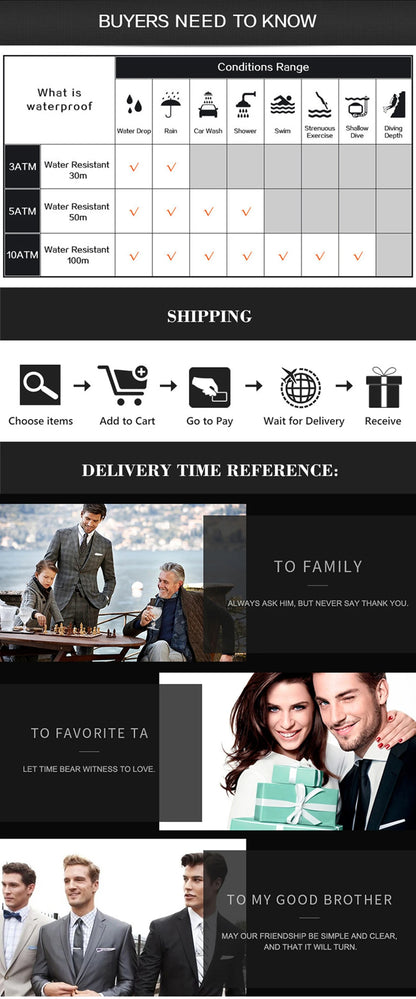 POEDAGAR Luxury Men's Wristwatch