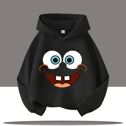 SpongeBob Face Cartoon Children's Hooded Sweatshirt