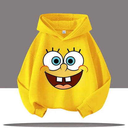 SpongeBob Face Cartoon Children's Hooded Sweatshirt