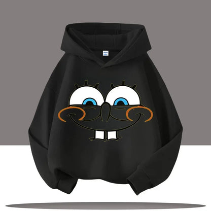 SpongeBob Face Cartoon Children's Hooded Sweatshirt