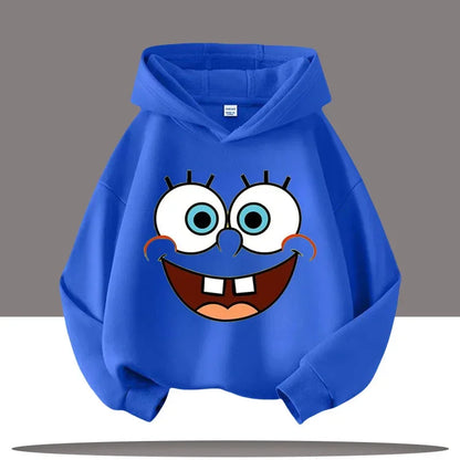 SpongeBob Face Cartoon Children's Hooded Sweatshirt