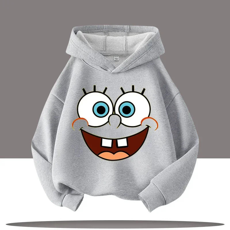 SpongeBob Face Cartoon Children's Hooded Sweatshirt