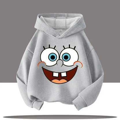 SpongeBob Face Cartoon Children's Hooded Sweatshirt
