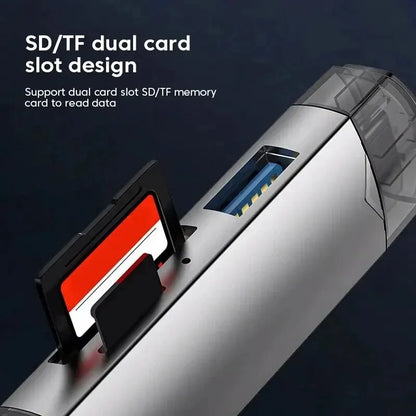6-in-1 USB 3.0 Flash Drive and Card Reader