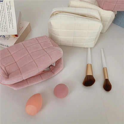 Solid Fur Cosmetic Storage Bag