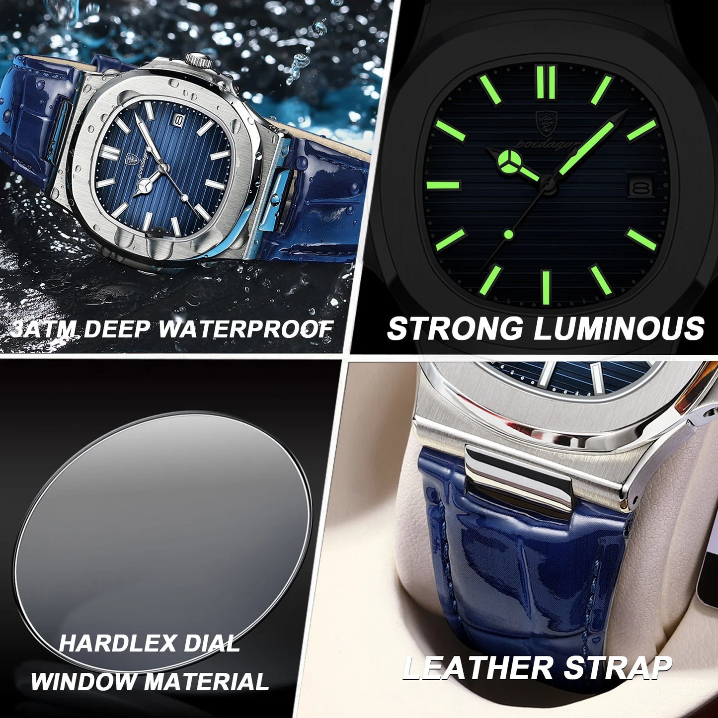 POEDAGAR Luxury Men's Wristwatch