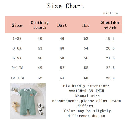 Baby Jumpsuit with Bear Patch