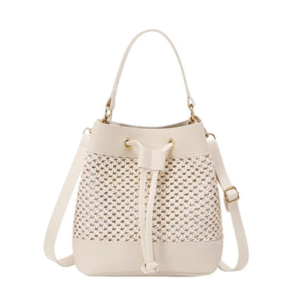 Bundle Pocket Straw Crossbody Bag