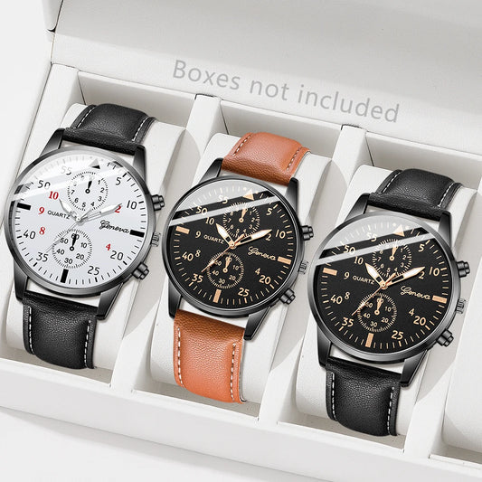 Luxury Men's Watch - Pack of 3
