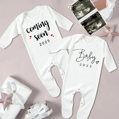 Baby Announcement Baby Sleepsuit