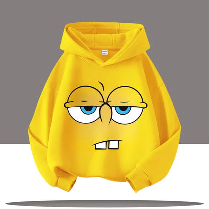 SpongeBob Face Cartoon Children's Hooded Sweatshirt
