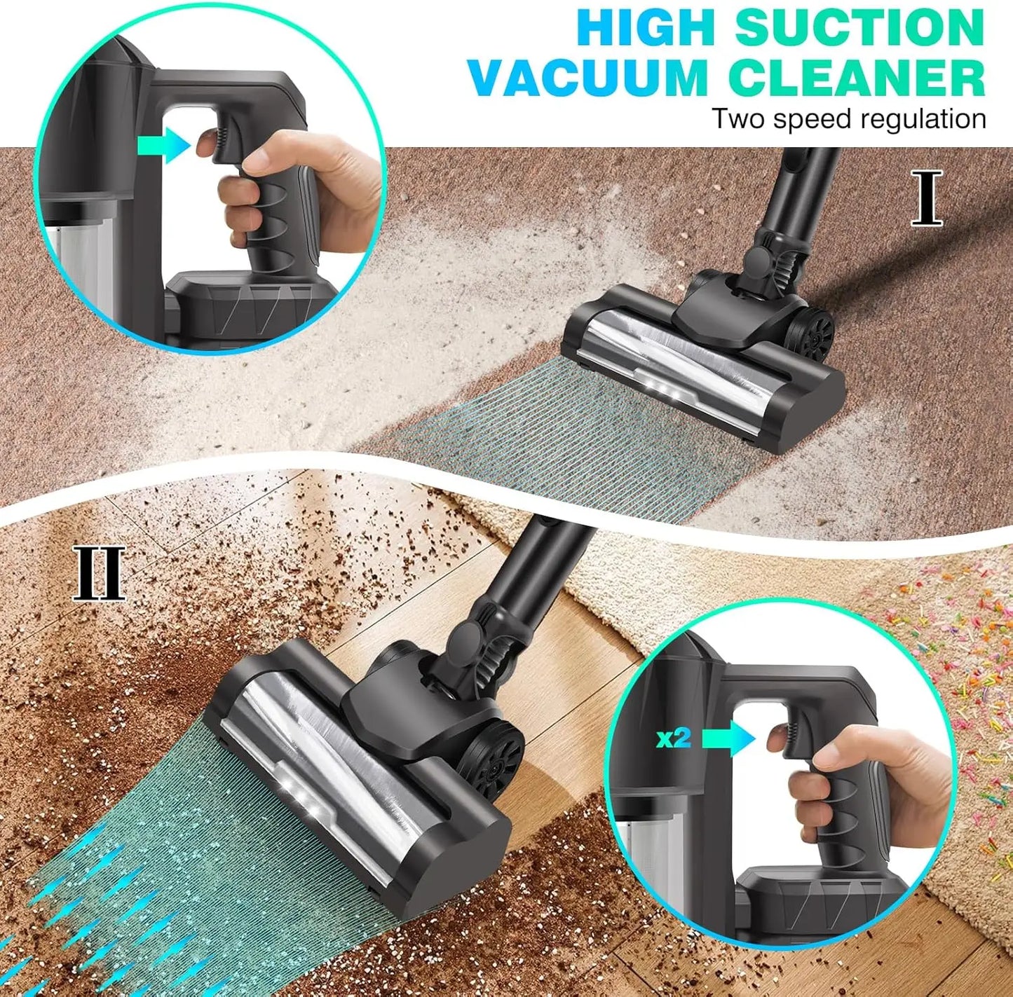 Self-Standing Powerful Cordless Vacuum Cleaner
