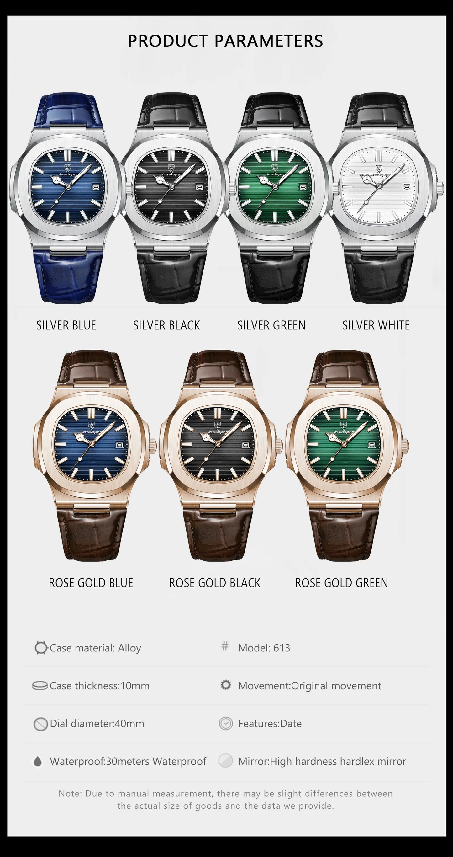 POEDAGAR Luxury Men's Wristwatch