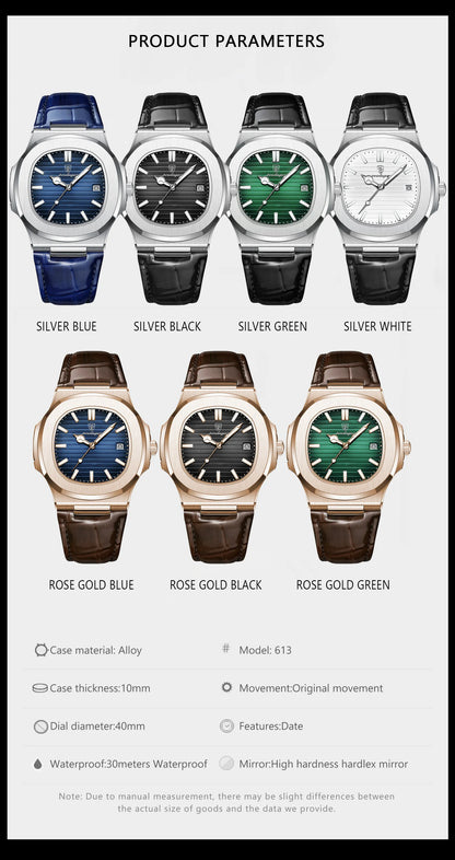 POEDAGAR Luxury Men's Wristwatch