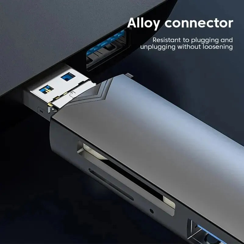 6-in-1 USB 3.0 Flash Drive and Card Reader