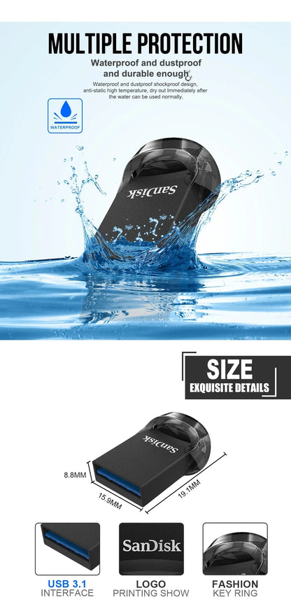Sandisk 3.0 USB Flash Drive 32-512Gb