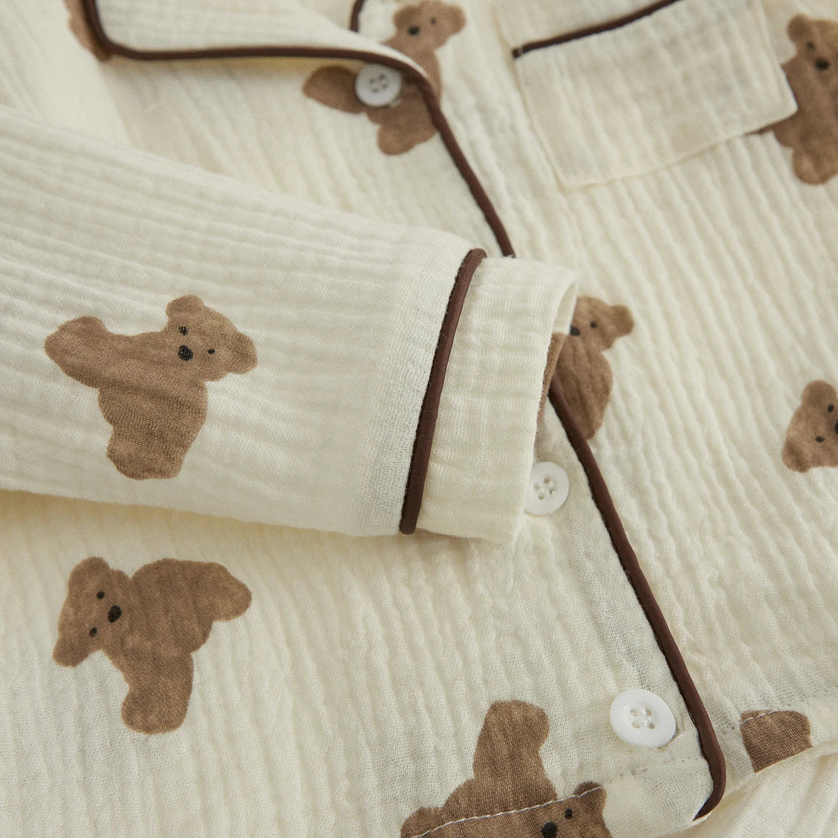Kid's Pajama Suit Bear Print