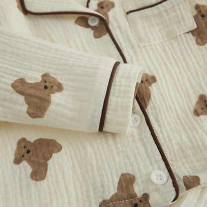 Kid's Pajama Suit Bear Print
