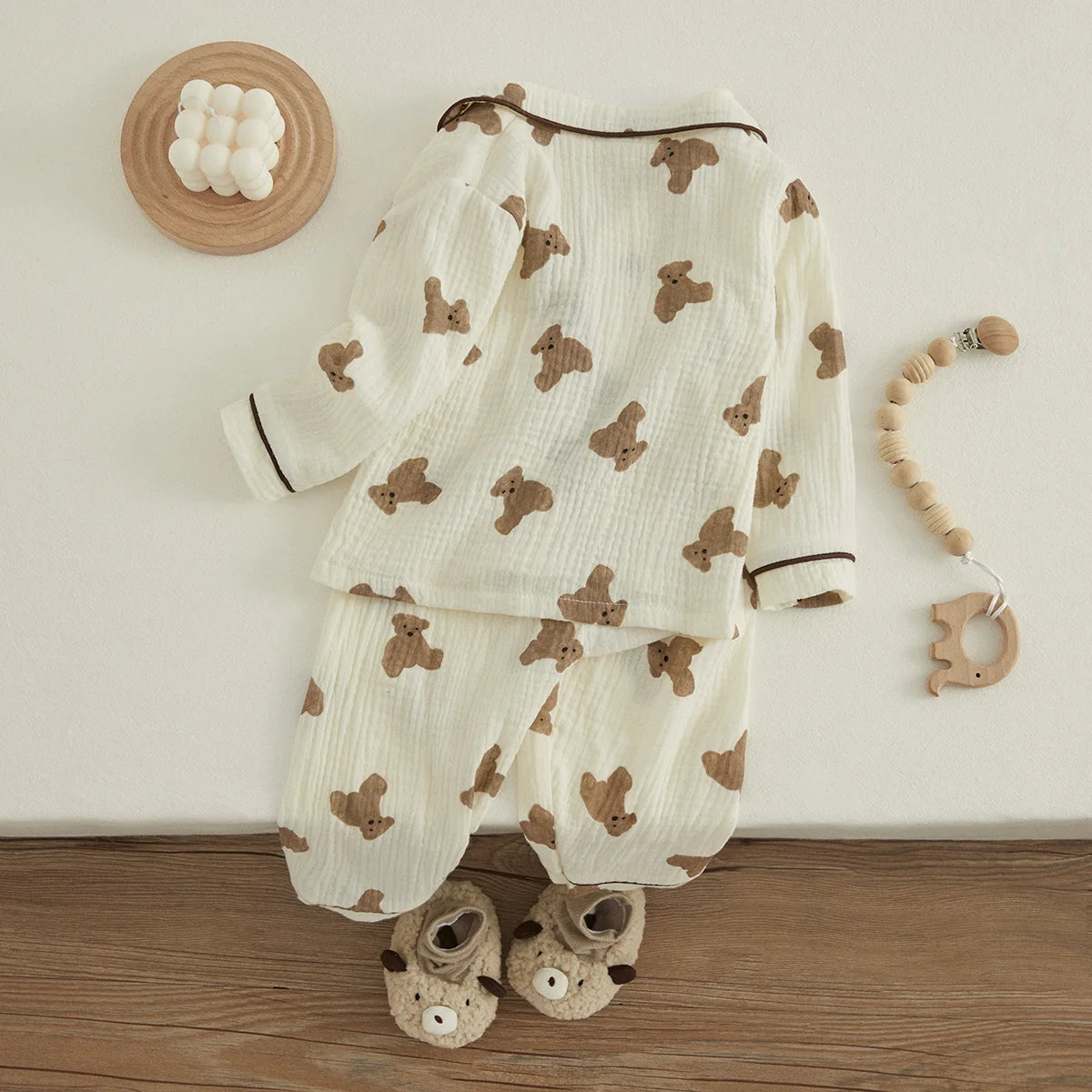 Kid's Pajama Suit Bear Print