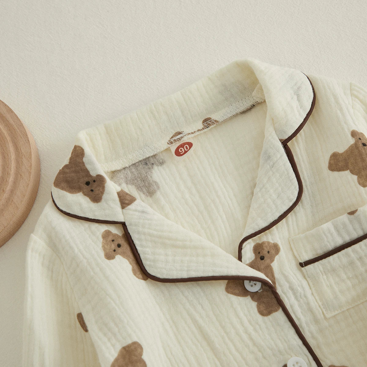 Kid's Pajama Suit Bear Print