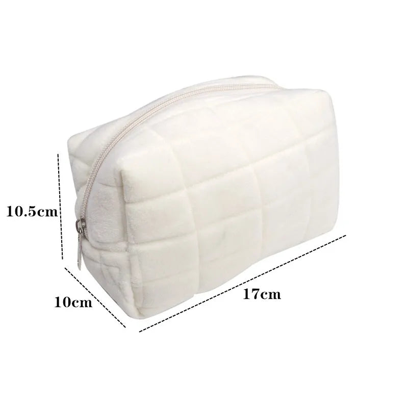 Solid Fur Cosmetic Storage Bag