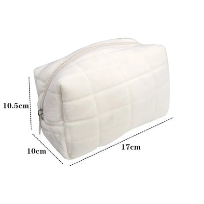 Solid Fur Cosmetic Storage Bag