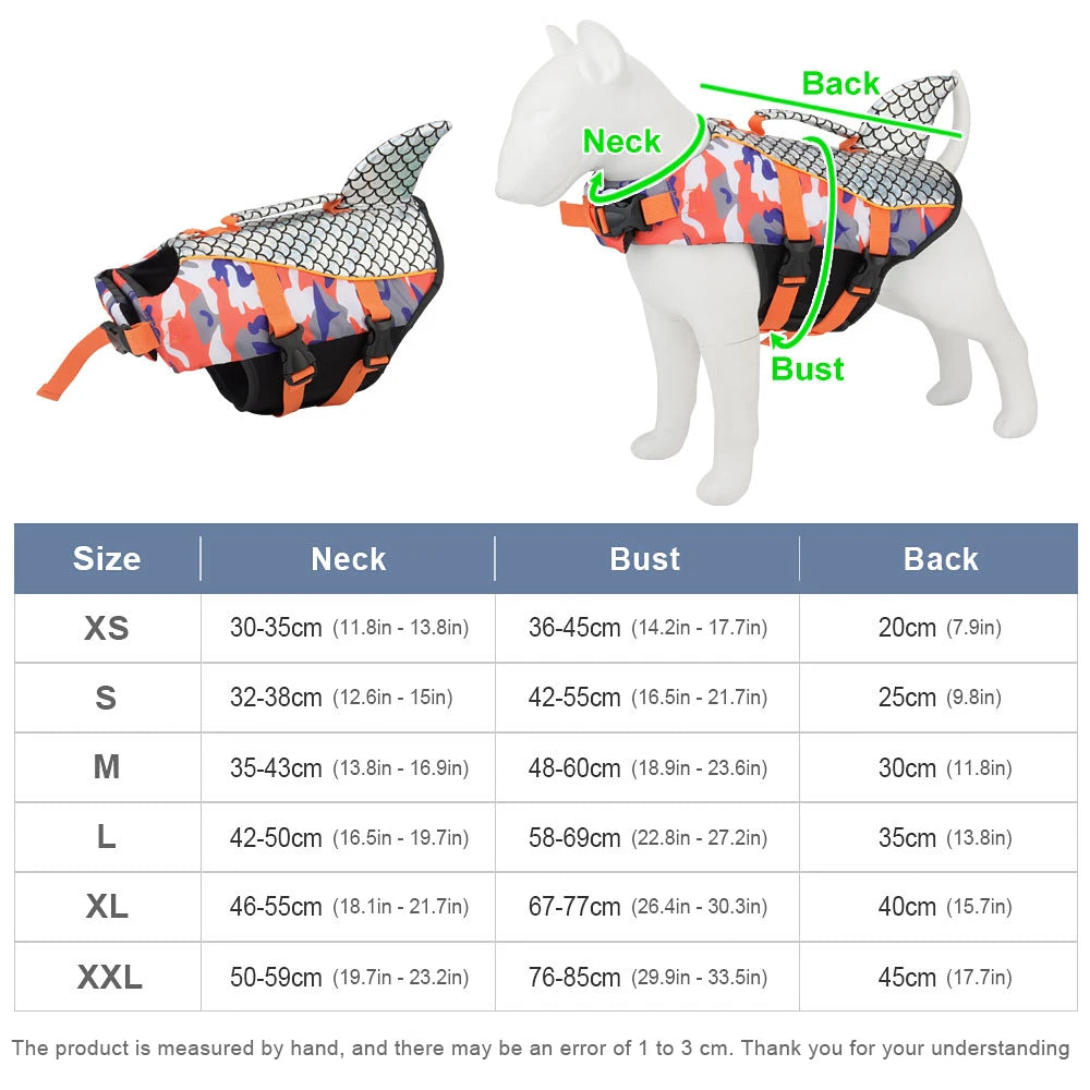 Pet Vest Lifejacket w/ Sharkfin